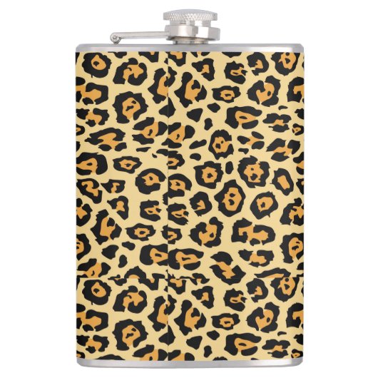 Leopard Animal Print Pattern-25560 Heupfles (Voorkant)