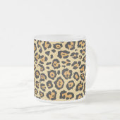 Leopard Animal Print Pattern-25560 Matglas Koffiemok (Voorkant rechts)