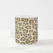 Leopard Animal Print Pattern-25560 Matglas Koffiemok (Voorkant links)