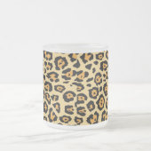 Leopard Animal Print Pattern-25560 Matglas Koffiemok (Center)