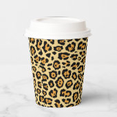 Leopard Animal Print Pattern-25560 Papieren Bekers (Links)