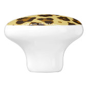 Leopard Animal Print Pattern Doornknop Keramische Knop (Zijkant)