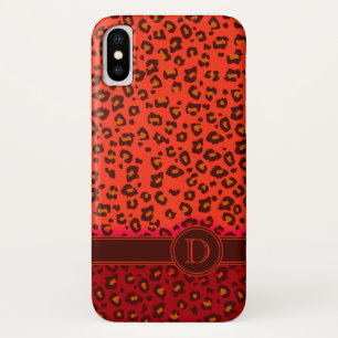 Leopard Animal print rems monogram draagtas iPhone X Hoesje