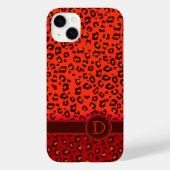 Leopard Animal print rems monogram draagtas Case-Mate iPhone Case (Achterkant)
