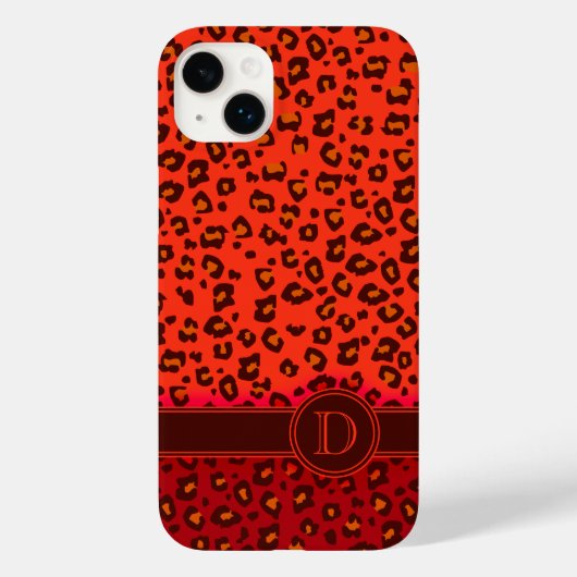 Leopard Animal print rems monogram draagtas Case-Mate iPhone Case (Achterkant)