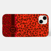 Leopard Animal print rems monogram draagtas Case-Mate iPhone Case (Achterkant (horizontaal))