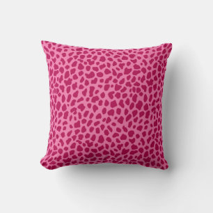 Leopard Animal Print Retro Glam y2k Esthetisch Roz Kussen