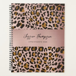 Leopard Animal Print Roos Gold Patroon Planner