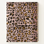 Leopard Animal Print Roos Gold Pink Glitter Driver Notitieboek (Achterkant)