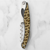 Leopard Animal Print Skin Patroon Kurkentrekker (Voorkant)