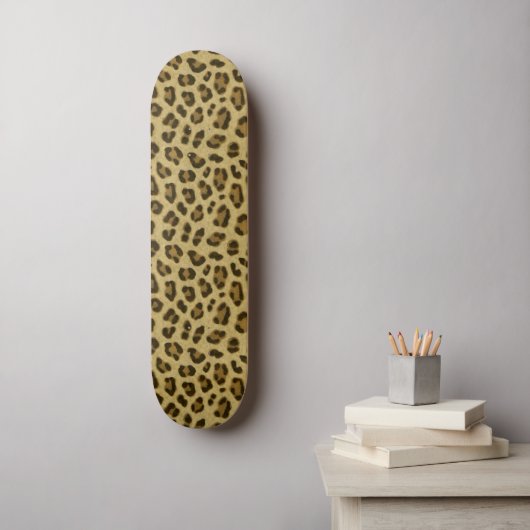 Leopard Animal Print Skin Patroon Persoonlijk Skateboard (Muurkunst)