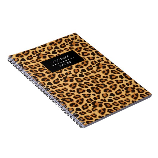 Leopard Animal Print Skin Pattern Notitieboek (Rechterzijde)