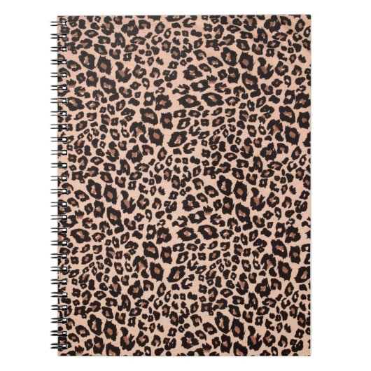 Leopard Animal Print Spiral Notitieboek School/Kan (Voorkant)