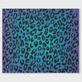 Leopard Animal Print Stijlvol Paars Ombre Cadeaupapier (Vlak)