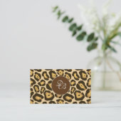 Leopard Animal Print Stylish Visitekaartje (Staand voorkant)