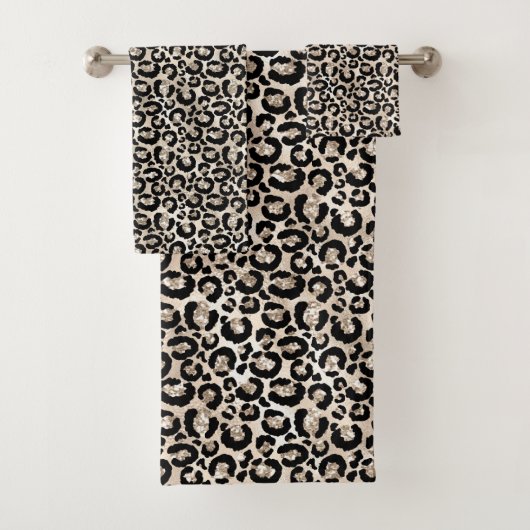 Leopard Animal Print Towel Set Bad Handdoek (Insitu)