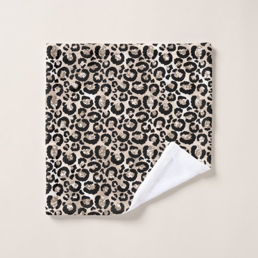 Leopard Animal Print Towel Set Bad Handdoek (Wasdoekje)
