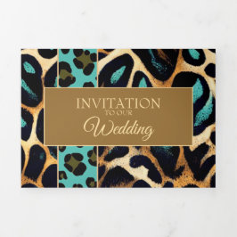 LEOPARD Animal Print - Uitnodiging Kaart