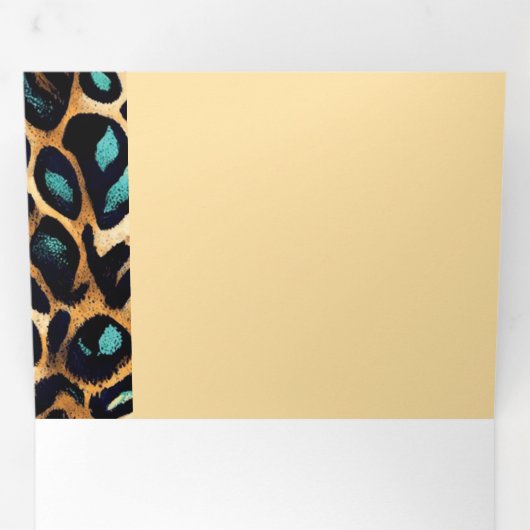 LEOPARD Animal Print - Uitnodiging Kaart (Binnenzijde eerst)