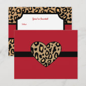 Leopard Animal Print uitnodigingen (Voorkant / Achterkant)