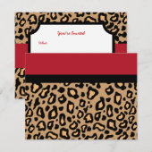 Leopard Animal Print uitnodigingen (Voorkant / Achterkant)