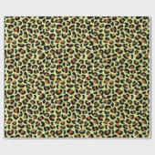 Leopard Animal Print Verjaardagsfeestje Gift Naadl Cadeaupapier (Vlak)