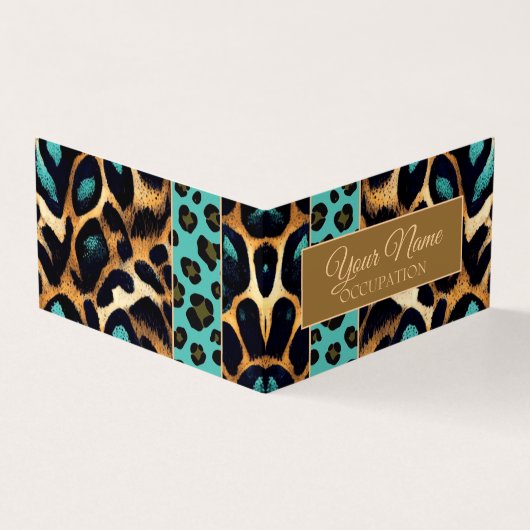 LEOPARD Animal Print - Visitekaartje (Buitenkant)