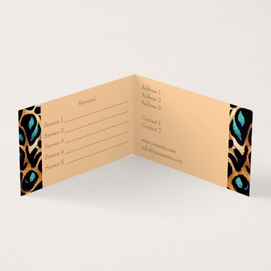 LEOPARD Animal Print - Visitekaartje (Binnen)