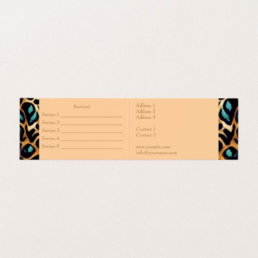 LEOPARD Animal Print - Visitekaartje (Binnenkant ongevouwen)
