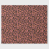 Leopard Animal Print voor Valentijnsdag Naadloos Cadeaupapier (Vlak)