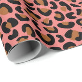 Leopard Animal Print voor Valentijnsdag Naadloos Cadeaupapier (Rol Hoek)