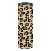 Leopard Animal Print, zwart, bruin en bruin Thermosbeker (Achterkant)