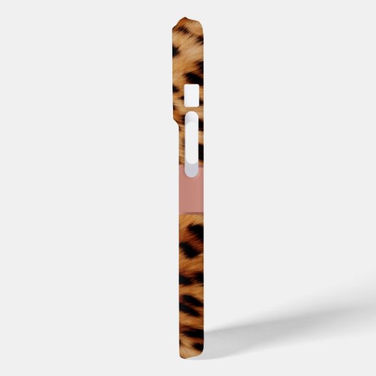 Leopard Animal Roos Pink Ribbon Naam Case-Mate iPhone Case (Achterkant / Links)