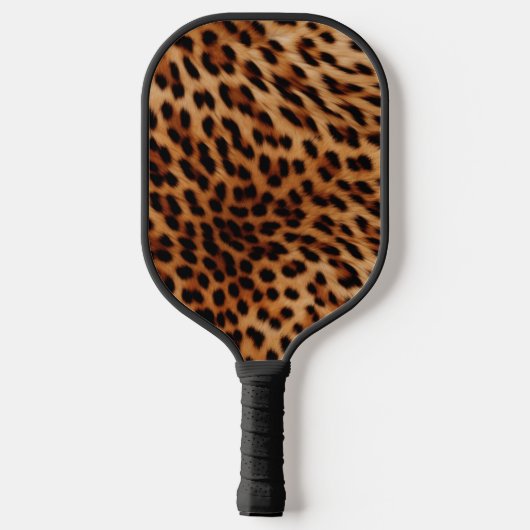 Leopard Animal Roos Pink Ribbon Naam Pickleball Paddle (Achterkant)