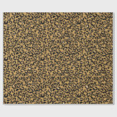 Leopard Animal Sepia Gold Black Honey African Lux Cadeaupapier (Vlak)