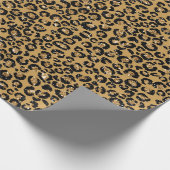Leopard Animal Sepia Gold Black Honey African Lux Cadeaupapier (Hoek)