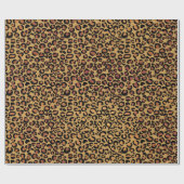 Leopard Animal Skin Gold Black Bronze African Fur Cadeaupapier (Vlak)