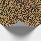 Leopard Animal Skin Gold Black Bronze African Fur Cadeaupapier (Hoek)