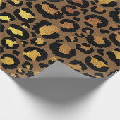 Leopard Animal Skin Gold Black Bronze African Lux Cadeaupapier (Hoek)
