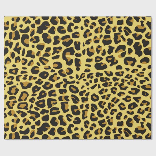 Leopard Animal Skin Pattern Print Cadeaupapier (Vlak)