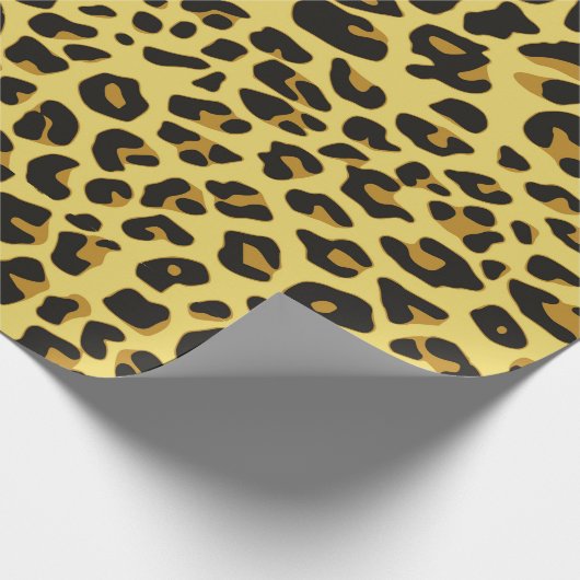 Leopard Animal Skin Pattern Print Cadeaupapier (Hoek)