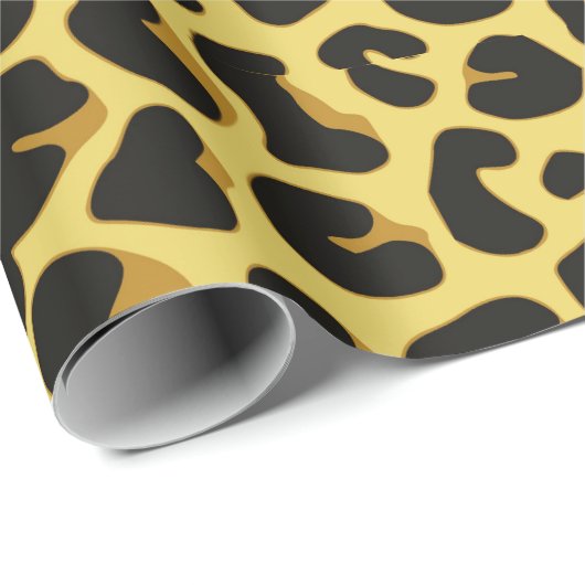 Leopard Animal Skin Pattern Print Cadeaupapier (Rol Hoek)