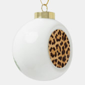 Leopard Animal Skin Print Keramische Bal Ornament (Links)