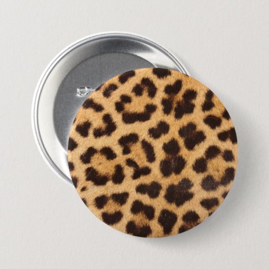 Leopard Animal Skin Print Ronde Button 7,6 Cm (Voorkant /achterkant)