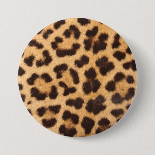 Leopard Animal Skin Print Ronde Button 7,6 Cm (Voorkant)