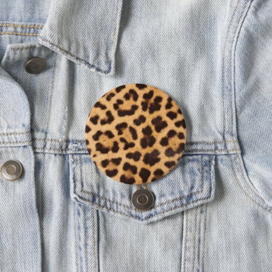 Leopard Animal Skin Print Ronde Button 7,6 Cm (In situ)