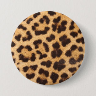 Leopard Animal Skin Print Ronde Button 7,6 Cm