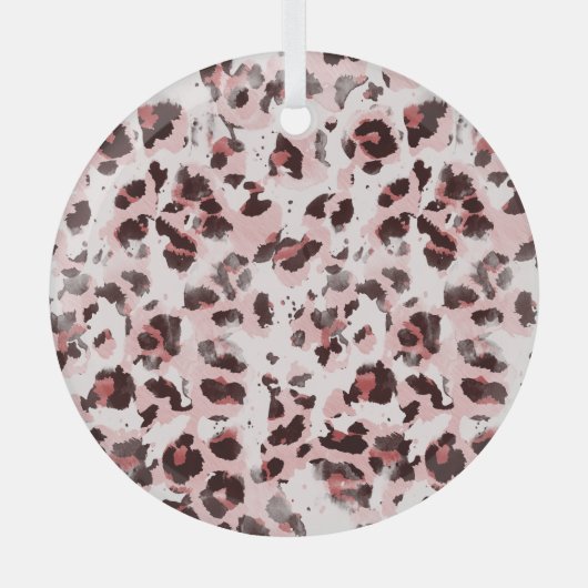 Leopard Animal Skin: Tie Dye Elegance. Glas Ornament (Voorkant)