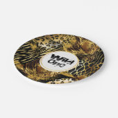 Leopard Animal skin wild op één verjaardag Papieren Bordje (Gekanteld)