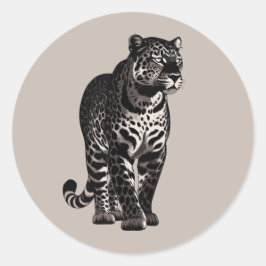 Leopard Animal Standing Ronde Sticker